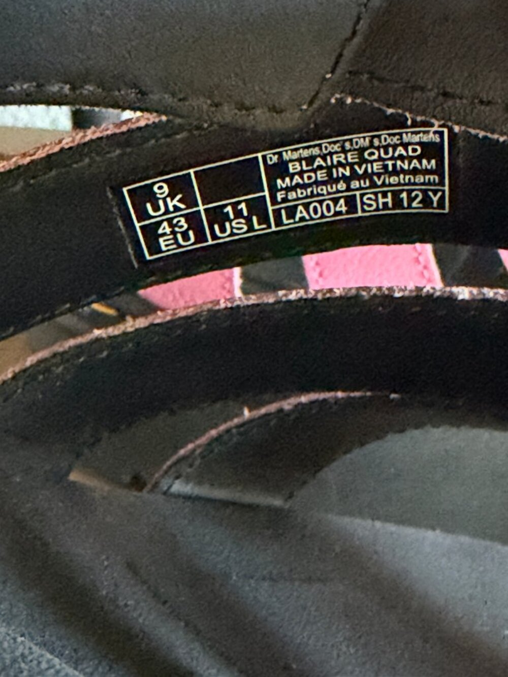 DR. MARTENS Blaire Quad Chunky Platform Sandals Pink NWOT 11 - Picture 8 of 9